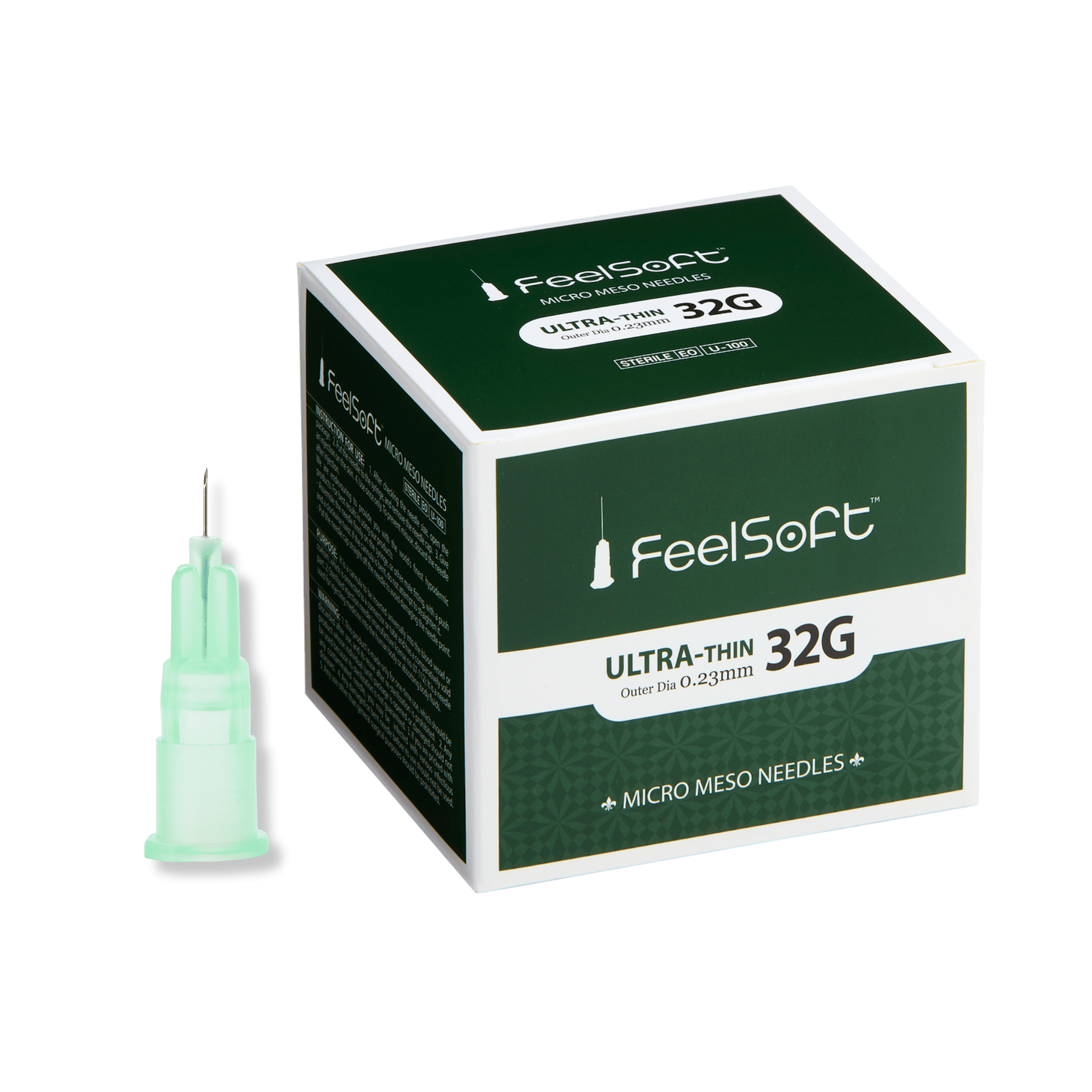 FeelSoft® Ultra-Fine Meso Needles (Box of 100) - 32G x 4mm